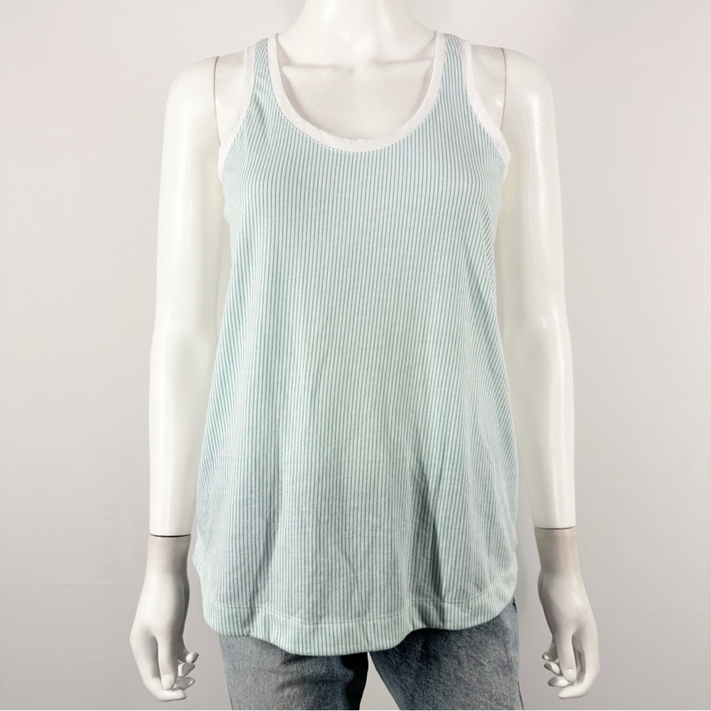 Haus of Grey Heather Grey Blue BLAIR Tank Top Size S Casual Fitness Athletic NEW